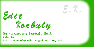 edit korbuly business card